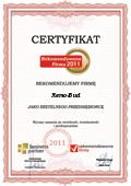 Certyfikat Rekomendowna Firma 2011