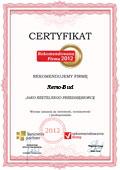 Certyfikat Rekomendowna Firma 2012